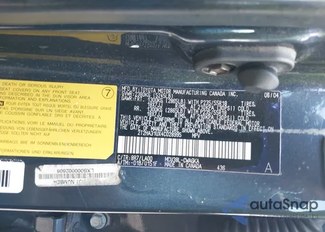 2004 Lexus Rx 330 z USA, uszkodzony, nr VIN 2T2HA31UX4C028995